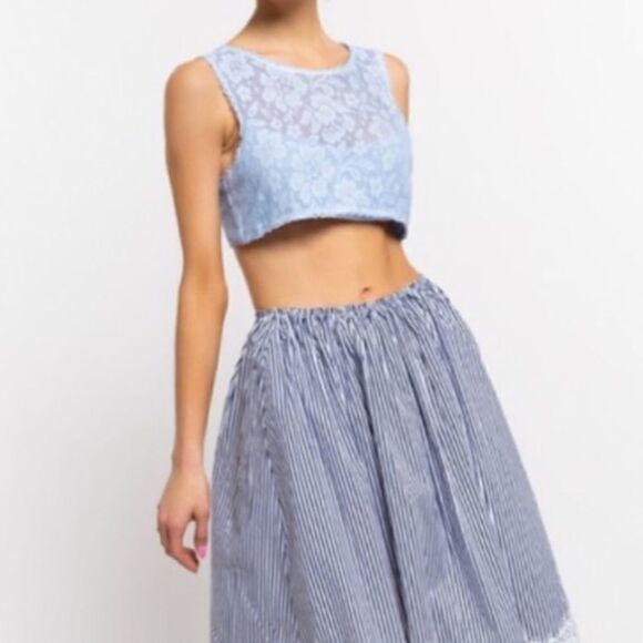 POL Drawstring Lace Crop Top - Picture 9 of 15